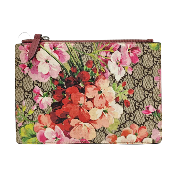 GG Blooms Monogram Coated Canvas Beige