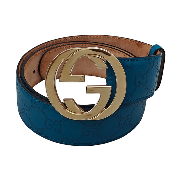 Leather Belt Blue