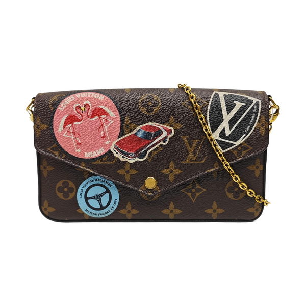 FÉLICIE Monogram Coated Canvas Brown