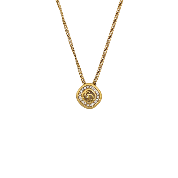 Petit CD Metal Gold Necklace