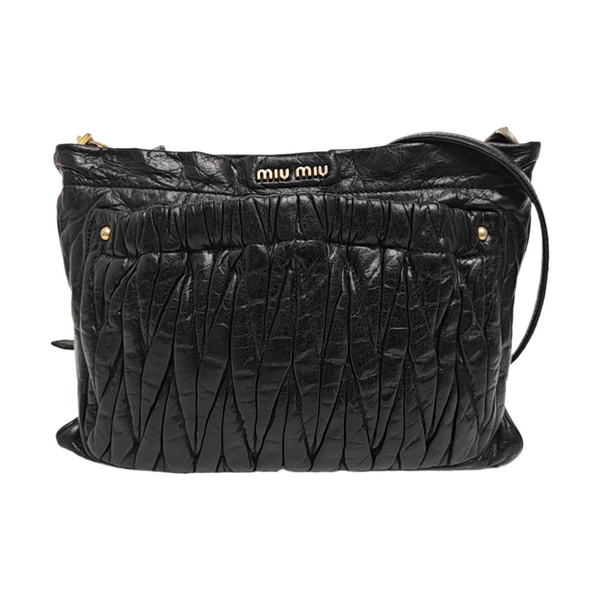 Matelassé Quilted Calfskin Black