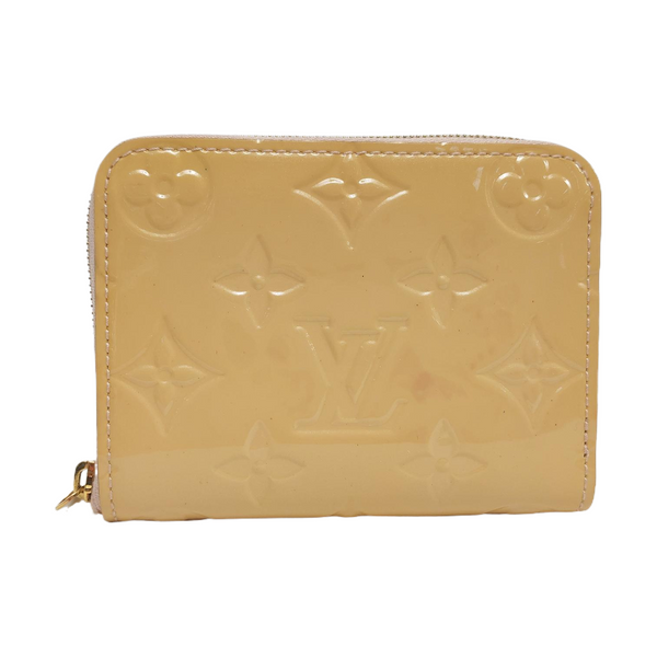 ZIPPY Monogram Patent Leather Yellow Wallet