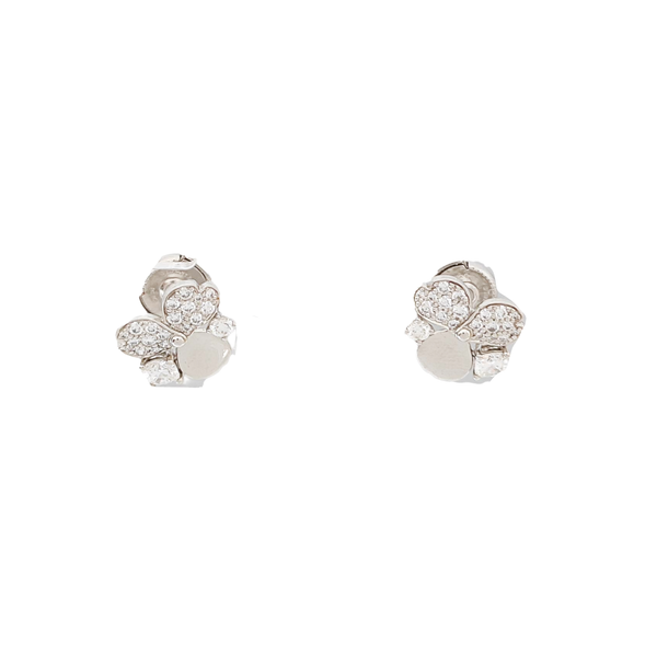 Platinum 950 Silver Stud Earrings