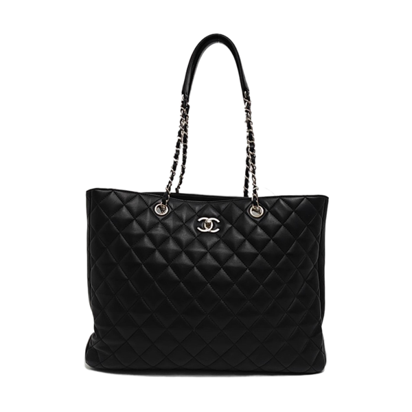 Quilted Calfskin Large Black