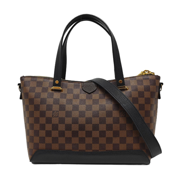 HYDE PARK Damier Ebene Coated Canvas Brown