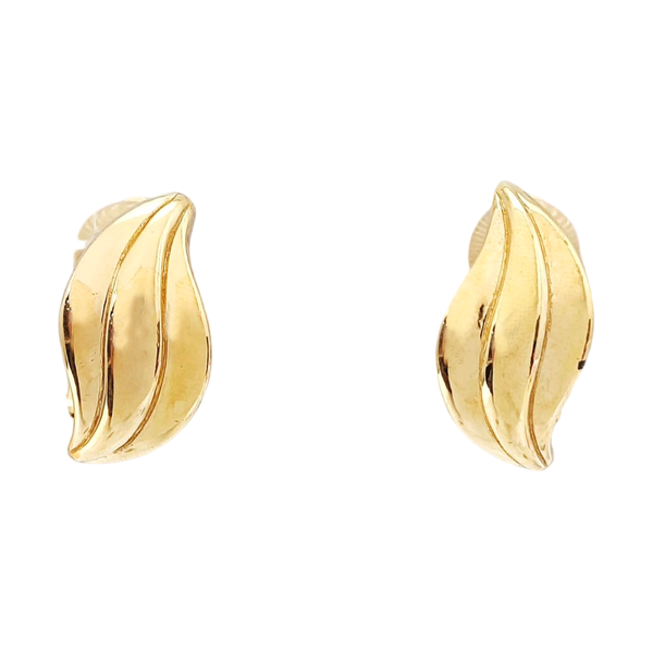 Metal Gold Clip On Earrings