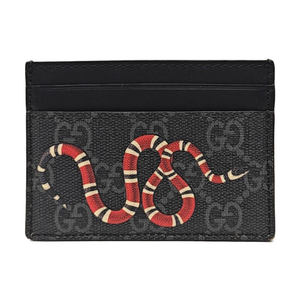 Coated Canvas Card Holder Black