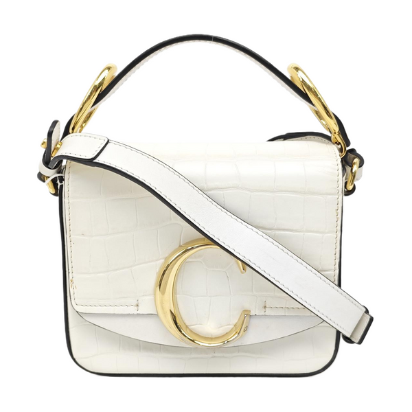 Chloé C Mini Calfskin White