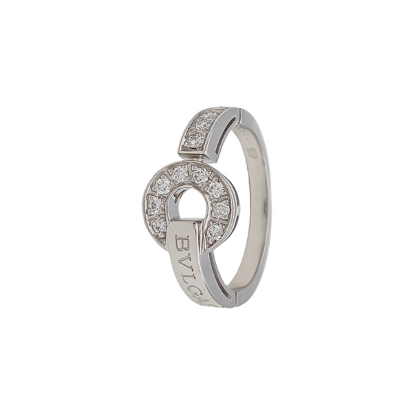 BVLGARI BVLGARI 18k White Gold Silver Ring EU 56