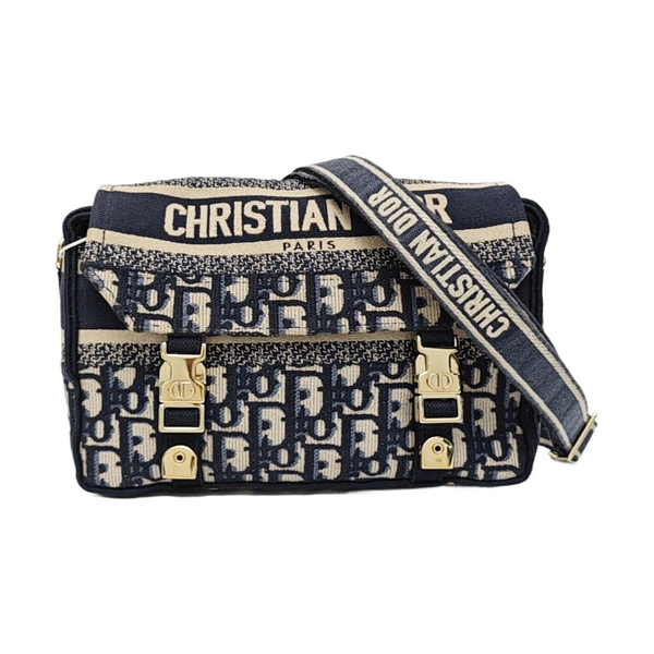 Diorcamp Small Oblique Canvas Blue