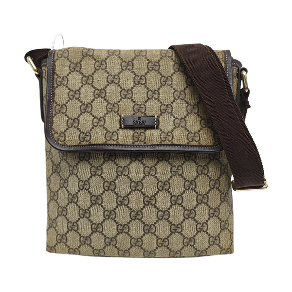 Monogram Coated Canvas Shoulder Bag Beige