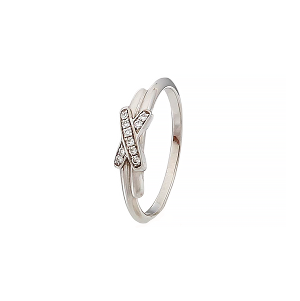Jeux De Liens 18k White Gold Silver Ring EU 51