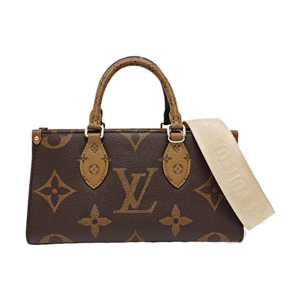 ONTHEGO EAST WEST PM Monogram Coated Canvas Brown