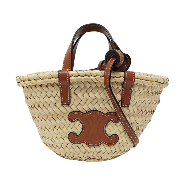 TEEN TRIOMPHE CELINE CLASSIC Mini Straw Beige