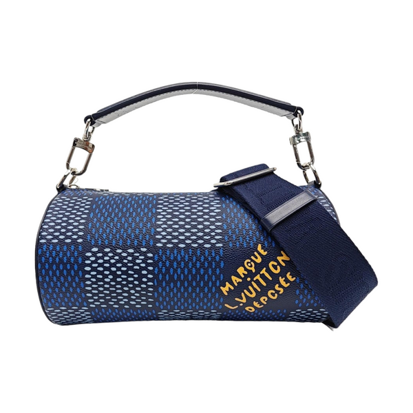 Coated Canvas Shoulder Bag PM Blue