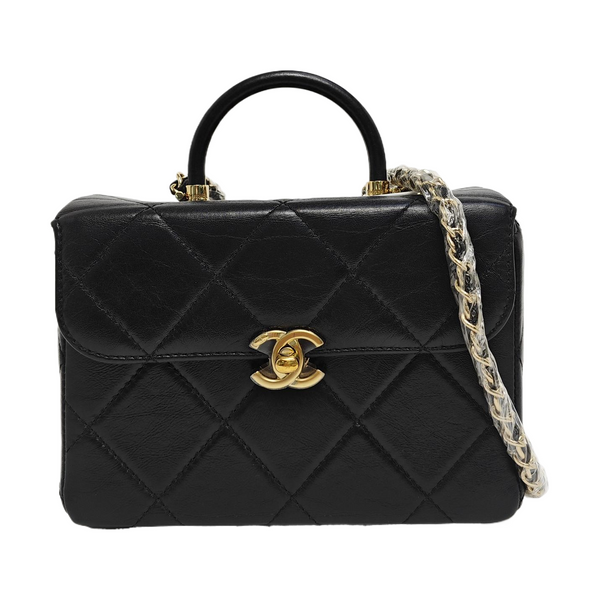 KELLY Small Quilted Calfskin Black