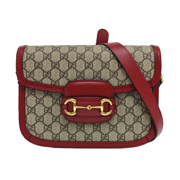 Horsebit 1955 Small Monogram Coated Canvas Beige