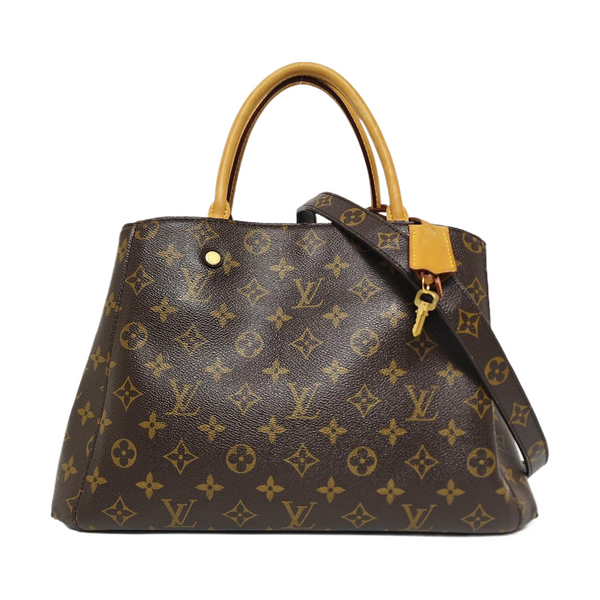 MONTAIGNE Monogram Coated Canvas Brown
