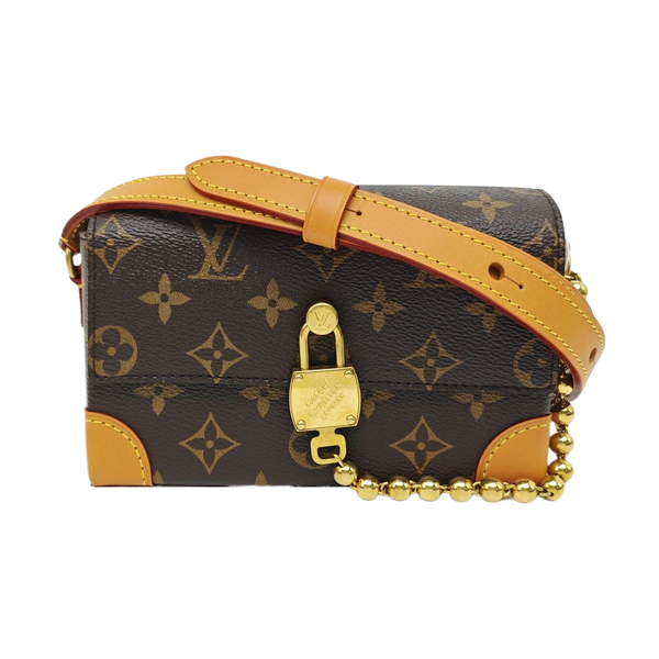 STEAMER Mini Monogram Coated Canvas Brown