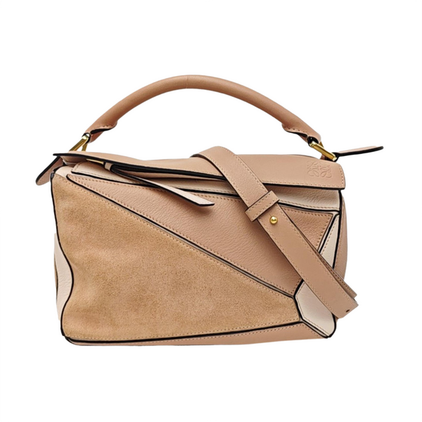 Puzzle Small Calfskin Beige