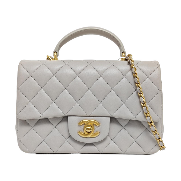 Quilted Lambskin Gray
