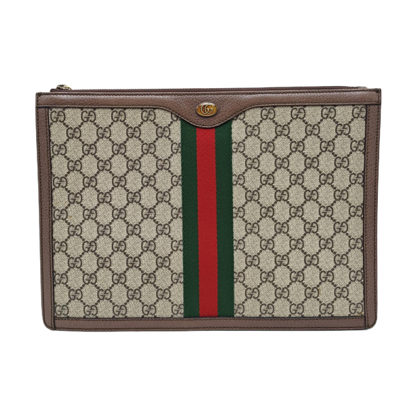 Ophidia Medium Monogram Coated Canvas Beige