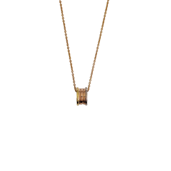 B.ZERO1 18k White Gold Rose Gold Necklace