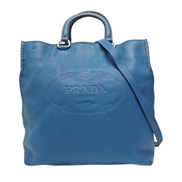 Calfskin Tote Bag Blue