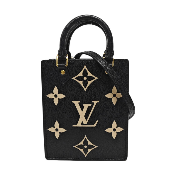 SAC PLAT Mini Monogram Calfskin Black