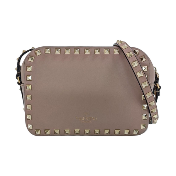Rockstud Calfskin Beige