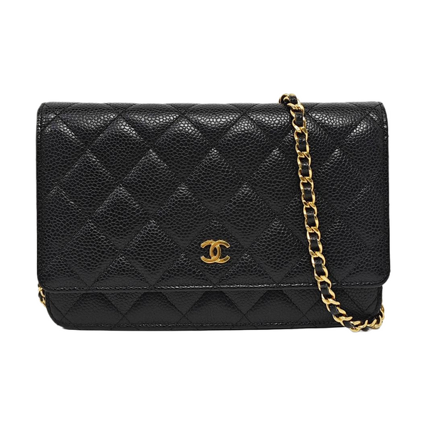 WOC Quilted Grained Calfskin Black