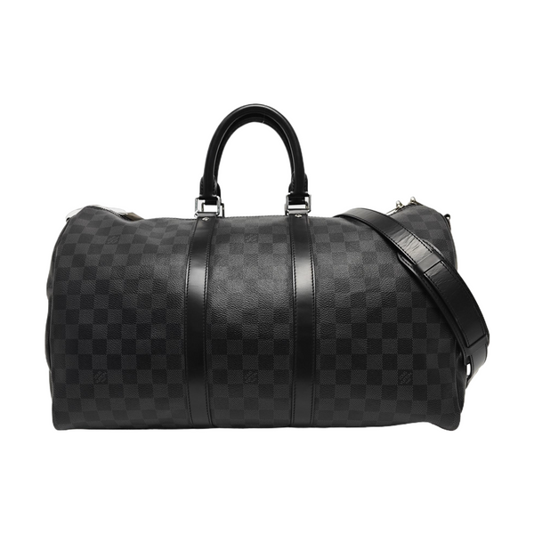 KEEPALL 45 Damier Graphite Coated Canvas Gray
