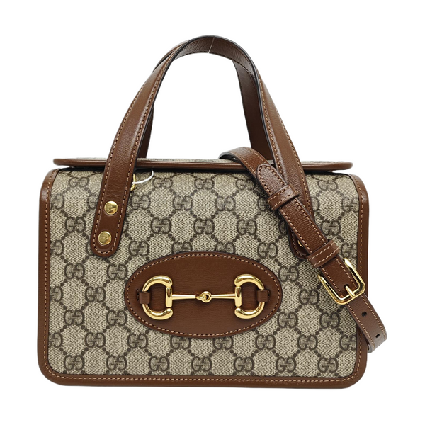 Horsebit 1955 Mini Monogram Coated Canvas Beige