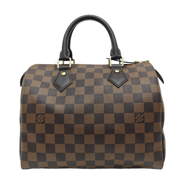 SPEEDY 25 Damier Ebene Coated Canvas Brown