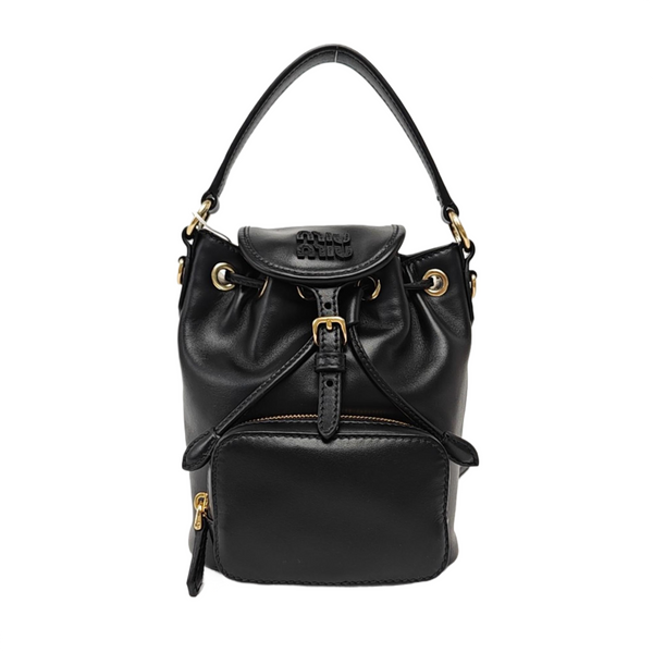 Calfskin Backpack Mini Black