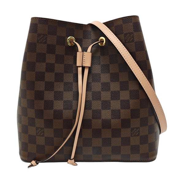 NÉONOÉ MM Damier Ebene Coated Canvas Brown