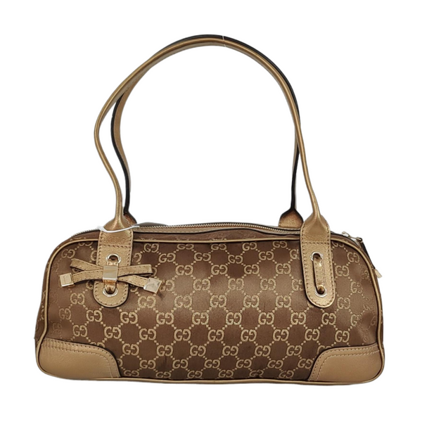 Monogram Canvas Shoulder Bag Brown