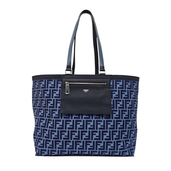 Monogram Canvas Tote Bag Blue