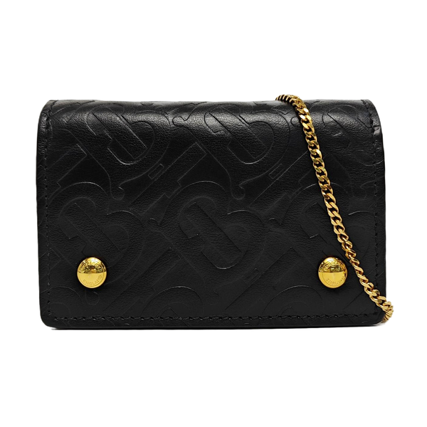 Bolso de Hombro de Piel de Becerro Negro