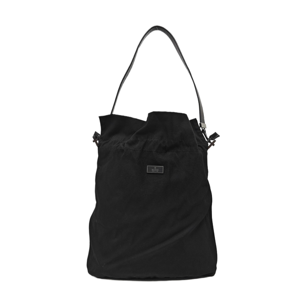 Nylon Top Handle Bag Black