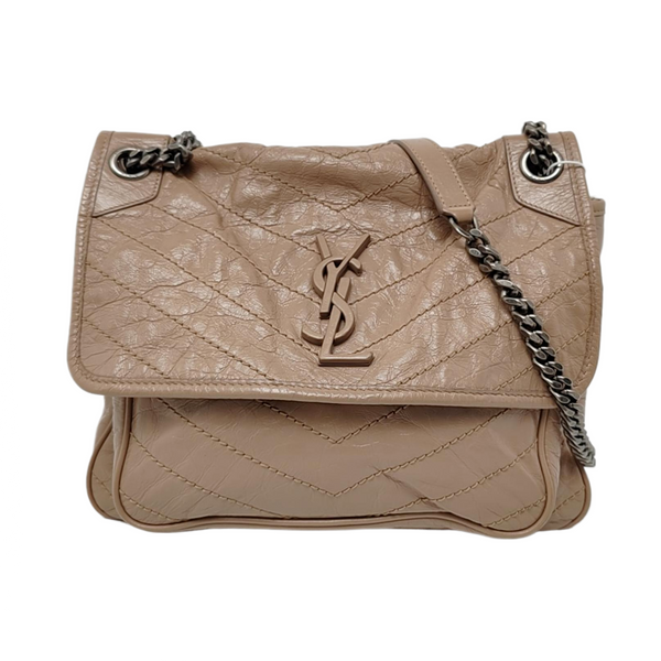 NIKI Medium Chevron Calfskin Pink