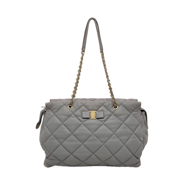 Quilted Lambskin Gray