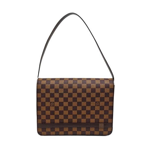 TRIBECA Damier Ebene Coated Canvas Brown