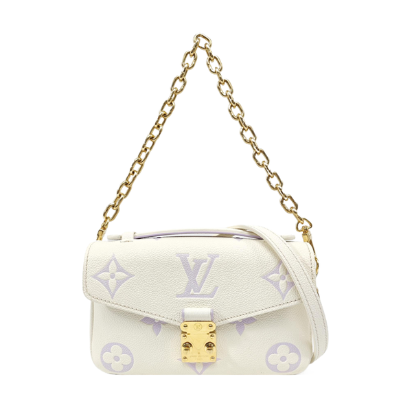 MÉTIS EAST WEST Monogram Calfskin White