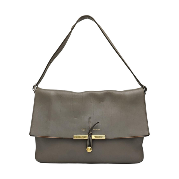 Lambskin Top Handle Bag Gray