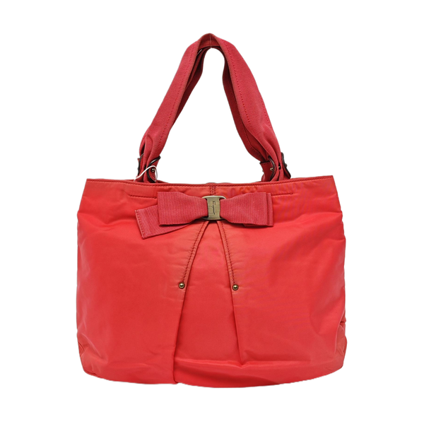 Nylon Top Handle Bag Pink