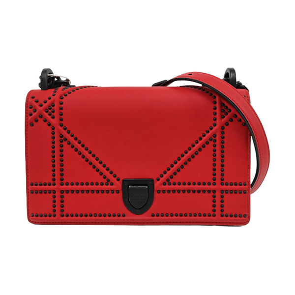 Diorama Small Cannage Calfskin Red