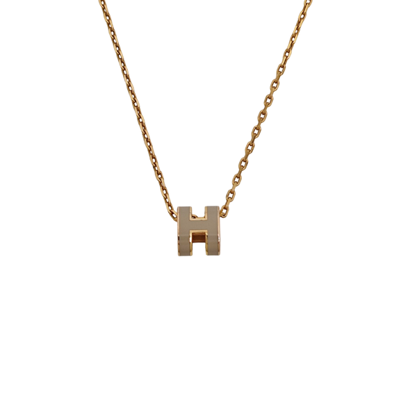 Pop H Metal Gold Necklace