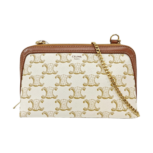 Coated Canvas Shoulder Bag White
