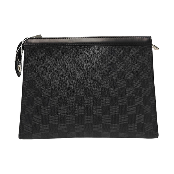 Pochette Voyag MM Damier Graphite Coated Canvas Gray